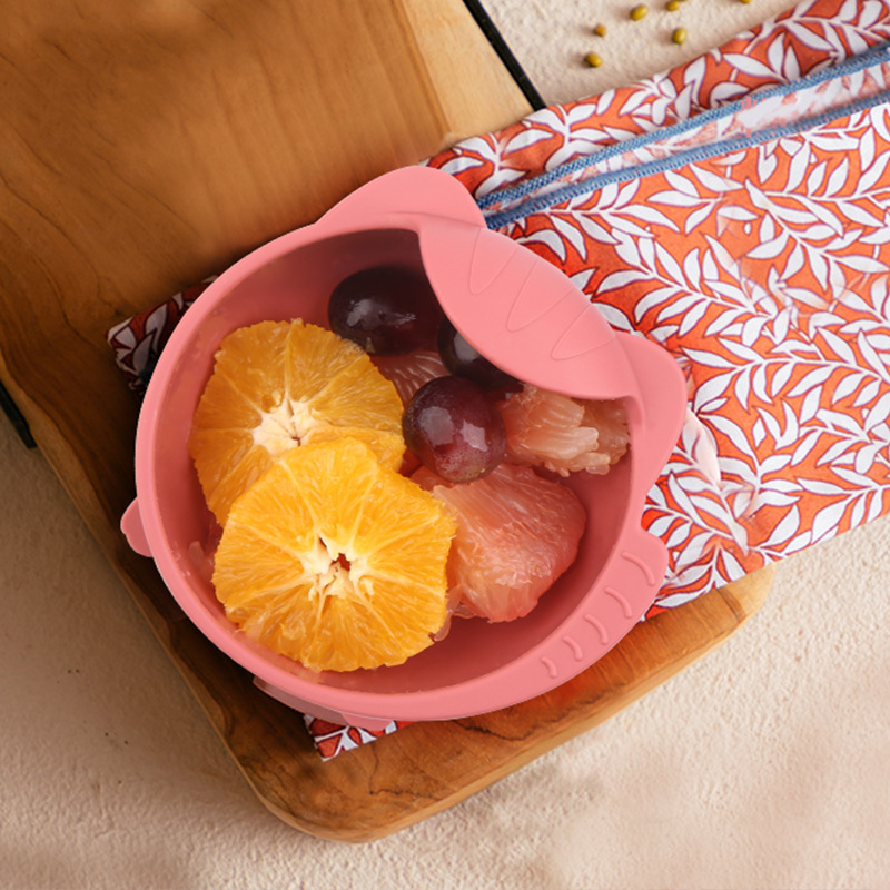 콩가루 키티 실리콘 흡입 그릇