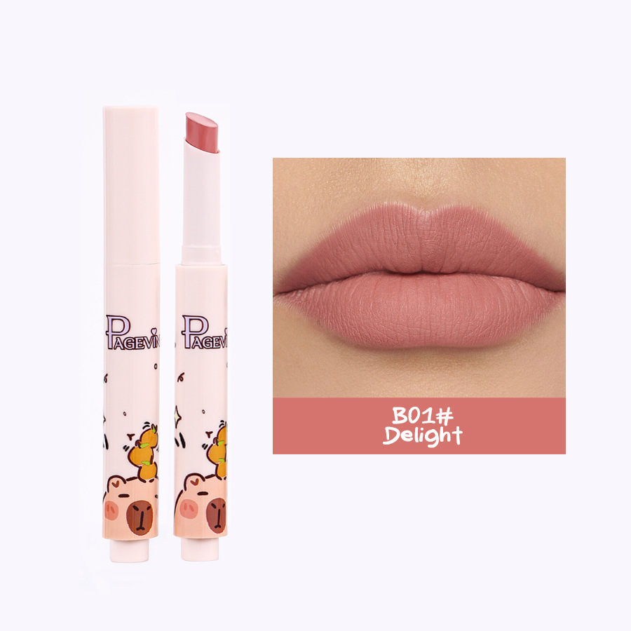 Barra de labios Kapibala transfronteriza 6 PÁGINA Nuevo juego de maquillaje Lápiz labial impermeable de larga duración europeo y americano