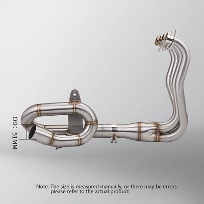 Motorcycle exhaust pipe, Full Section Stainless Steel Swing