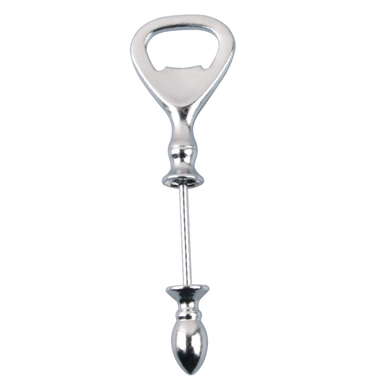 Venta Directa cadena DIY con cuentas de acero inoxidable dentado machete pizza cuchillo punta pala cuchillo vajilla kit DIY con cuentas tapón de vino