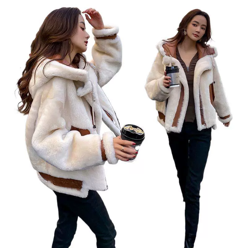 Velvet winter jacket, warm hoody