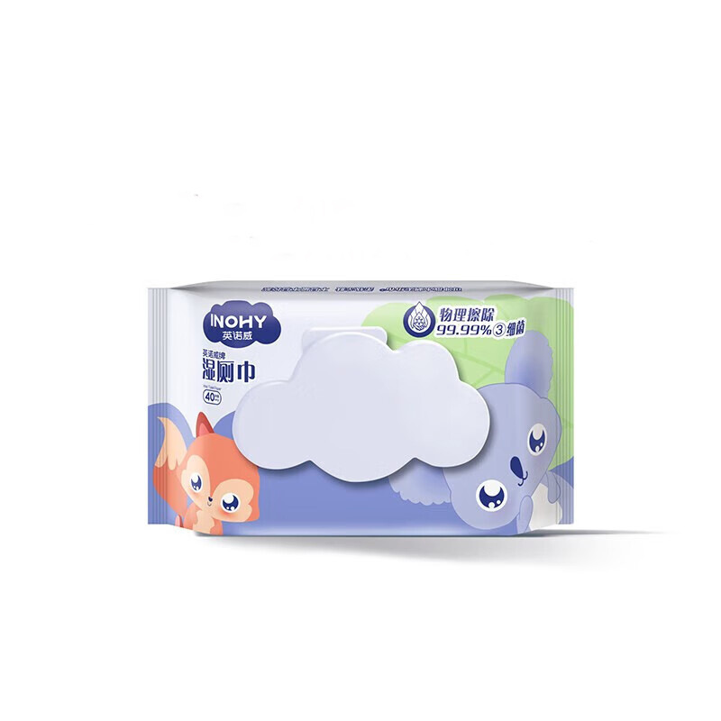 이노비 젖은 화장지 40개/팩 - 1팩(폭스) - 유통기한 및 판매중단