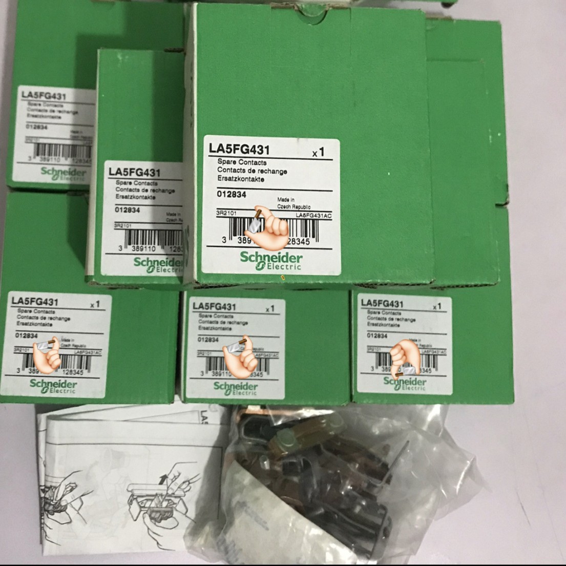 4极接触器动静触头主触点组LA5F400804 适用LC1D300,D410 4极