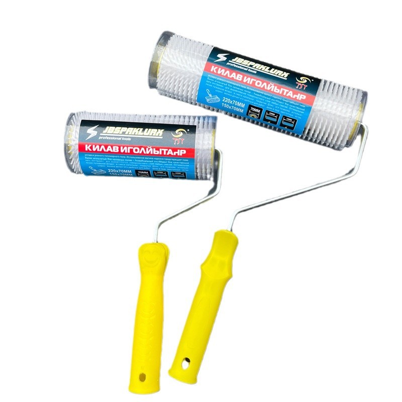 Fabricante al por mayor rodillo de espuma aguja rodante pintura de piso rodillo cepillo auto-nivelación industrial de hardware doméstico 18 pulgadas