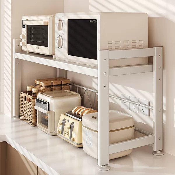 Microwave Oven Rack, Kitchen Countertop Extension, Multifunctional Rice Cooker Integrated Storage, Oven Appliance-Specific Stand