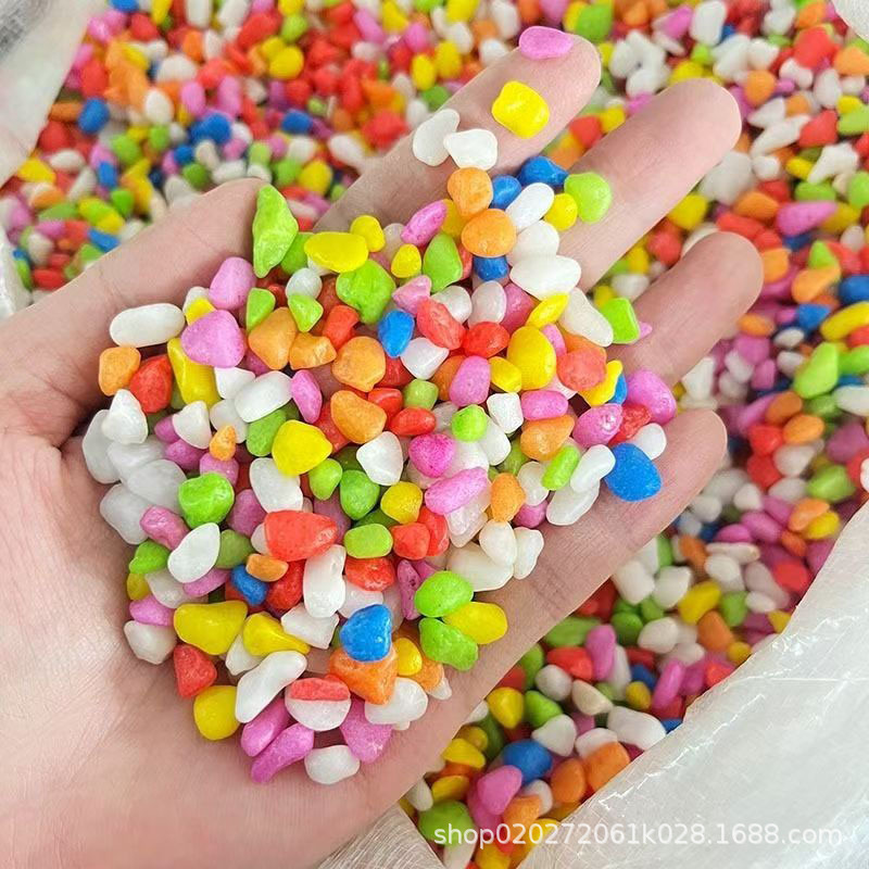 Colorful Stone Potted Plant Paving, Colorful Stones, Small Packages of Colorful Stones, Small Colorful Pebbles, Small Colorful Stones, Aquarium Landscaping