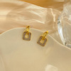Silver needle with bow, fashionable design advanced demi-season universal earrings, silver 925 sample, high-quality style