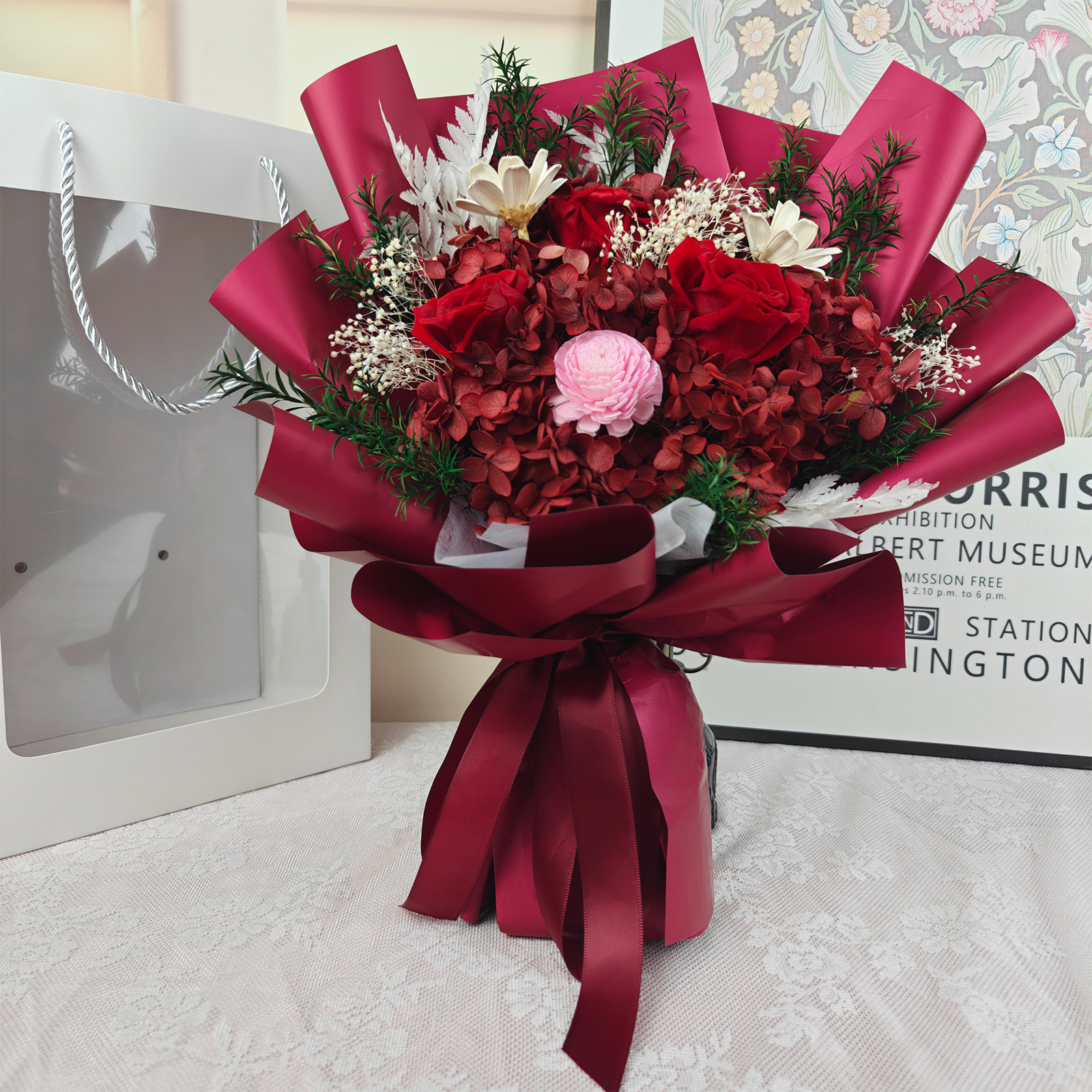 Amazon suministro transfronterizo eterno ramo de rosas productos terminados regalos de vacaciones para amigos regalos de flores ornamentación ramo