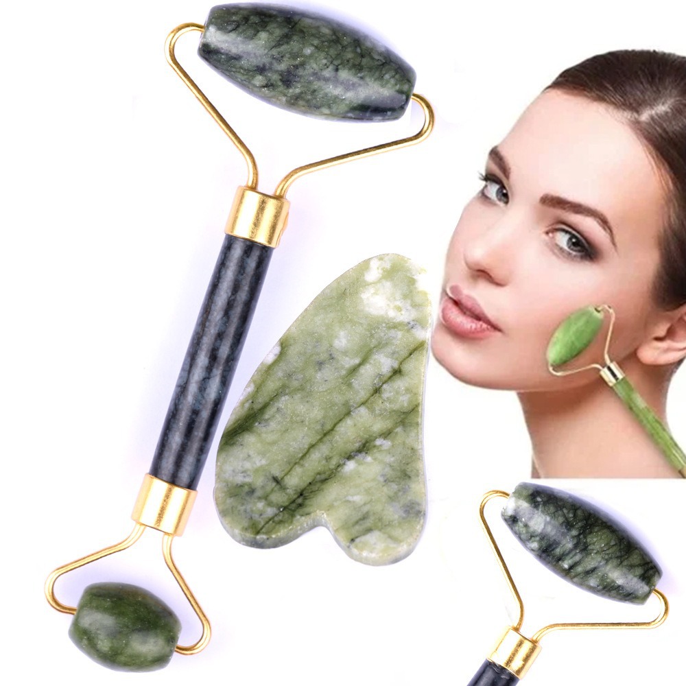 Fábrica de masaje facial en forma de corazón verde phoenix placa de masaje mayorista universal de todo el cuerpo rodillo de masaje de cuello meridiano