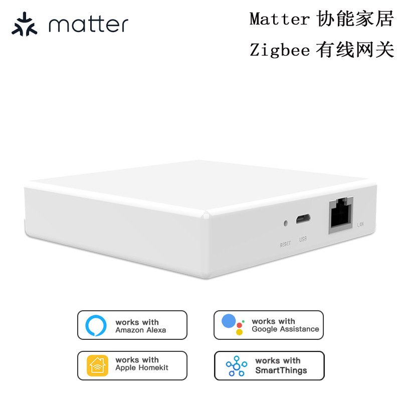 涂鸦Zigbee有线网关Matter协议智能家居网络中枢远程控制