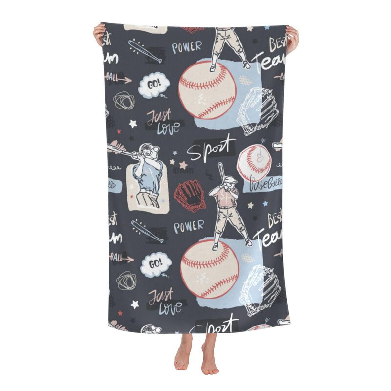 Sports Baseball Beach Towel Oversized Bath Towel Soft Microfiber Towel Adult Children Quick-drying Absorbent Pool Towel Sports Baseball Beach Towel Oversized Bath Towel Soft Microfiber Towel Adult Children Quick-drying Absorbent Pool Towel