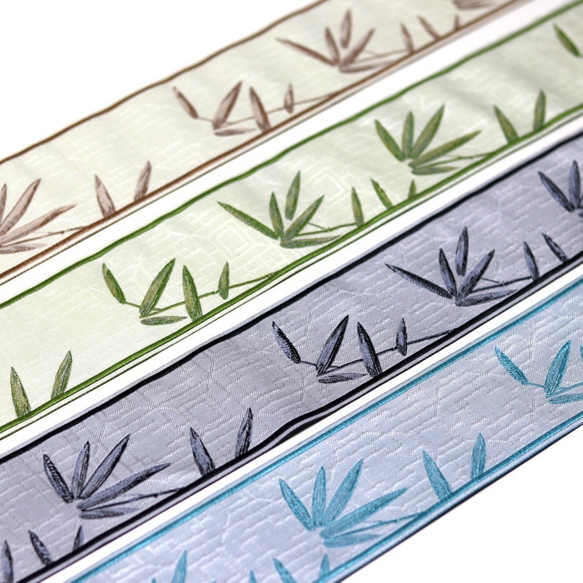 宽7.2CM国风竹子窗帘布艺装饰花边辅料古装汉服领缘袖缘桌旗床旗