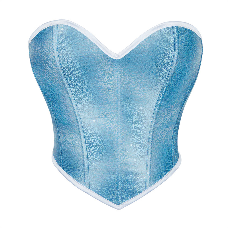 2026 New Light Blue Gradient Color Shapewear Short Corset Versatile Trendy Ins-Style Corset Wholesale