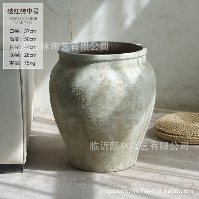 Retro hacer viejos frascos de cemento de gran calibre de alto estilo flores de la ventana de la sala de estar del departamento de ventas decoración del centro comercial maceta verde