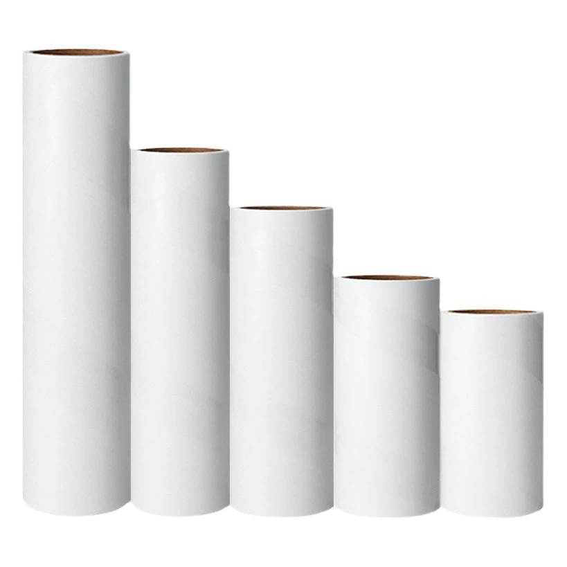 Прямая поставка с фабрики липкая шерстяная рулонная бумага оптом ПЭТ липкая шерстяная рулонная бумага сменный сердечник разрываемая липкая Пылезащитная роликовая наклейка