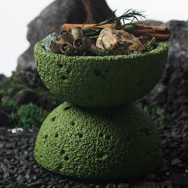 跨境蜡烛容器空杯INS支持灌蜡水泥香薰蜡杯带盖高颜值可做卧室