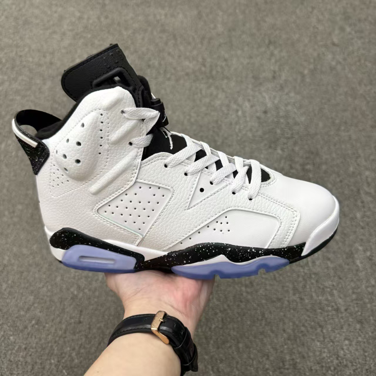 Zapatillas de Baloncesto de Caña Alta con Cámara de Aire AJ6, Cuero y Caucho, Amortiguación, para Deporte