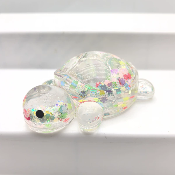 [5.5CM入油流沙夜光乌龟【亚克力款/银色】]
