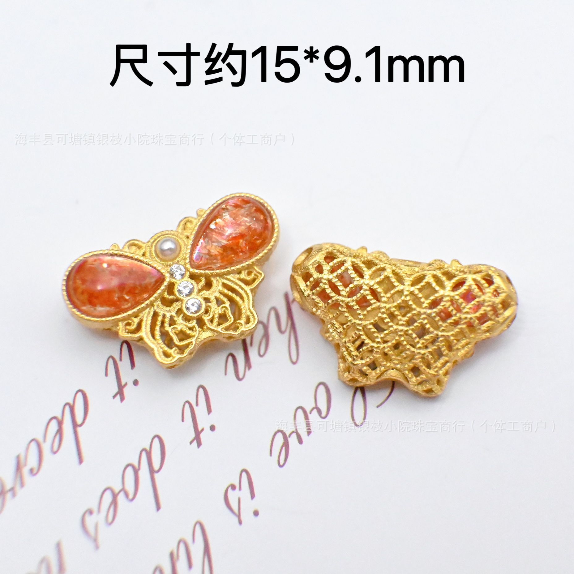 Manufacturer Wholesale S925 Silver Inlaid Natural Gold Sunstone Crystal DIY Through-Hole Accessories Spacer Bead Pendant Bracelet Material