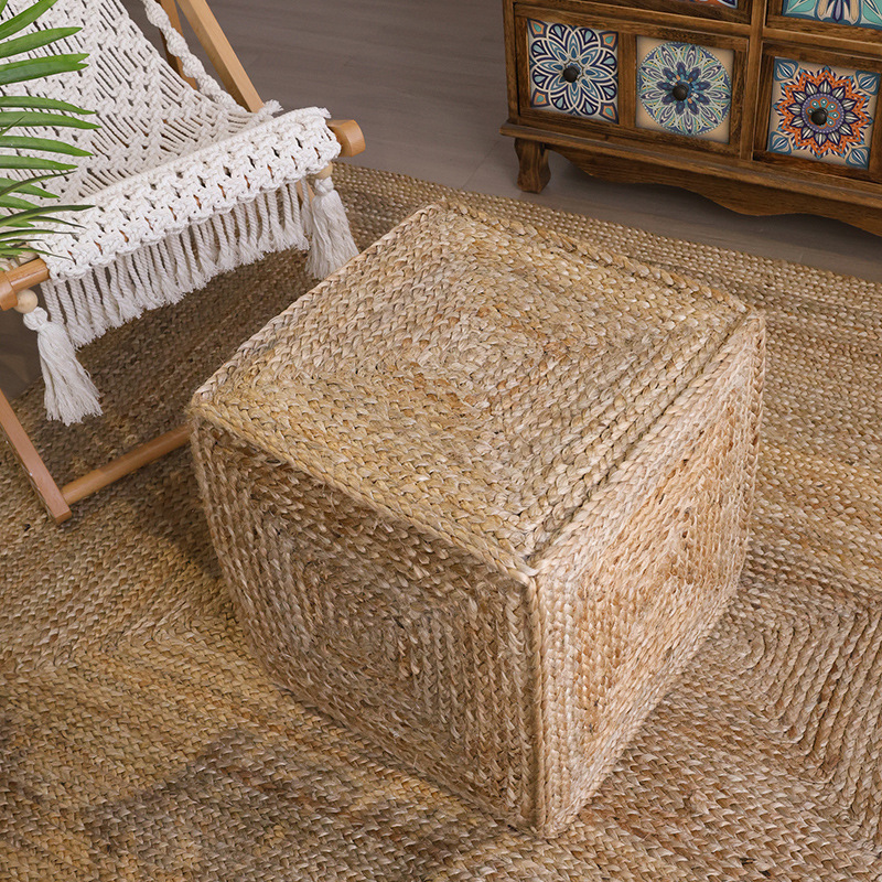 Cojín Futón de Yute Tejido para Silla de Oficina y Tatami