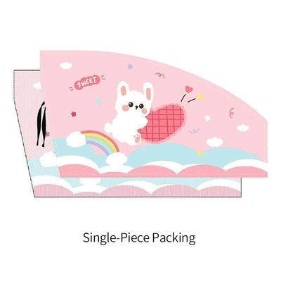 Car curtains: heat insulation sunshade - rainbow-bunny-main-driver