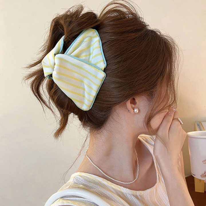 フレンチサテンシェル三角グリッパー女性用 2025 新しいハイエンド後頭部大型ヘアピンサメクリップヘアアクセサリー|undefined
