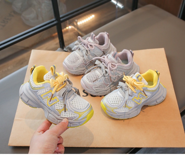 Atmungsaktive Mesh Sneakers Für Mädchen Modische Dad Schuhe_voghion.com