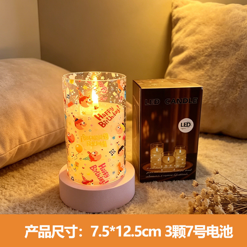 Fábrica directa vela lámpara LED simulación vela electrónica decoración de cena simulación vela de llama fijación transfronteriza