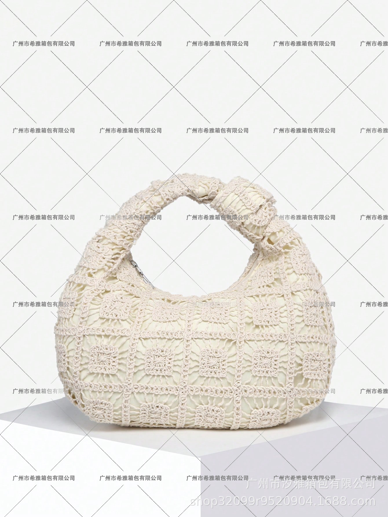 Women's Retro Simple Casual Leopard Print Bohemian Hippie Hollow Out Single Shoulder Underarm Baguette Bag - Thumbnail 7