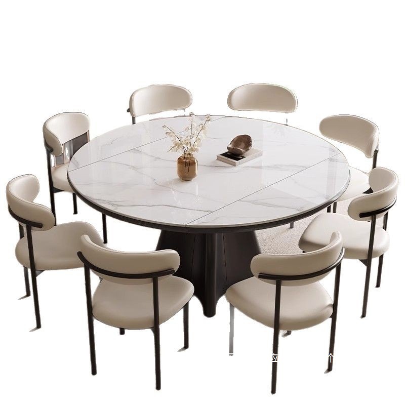 Fábrica directa italiana tabla de comedor de roca 2026 nueva luz de lujo moderno simple pequeño hogar mesa de comedor retráctil