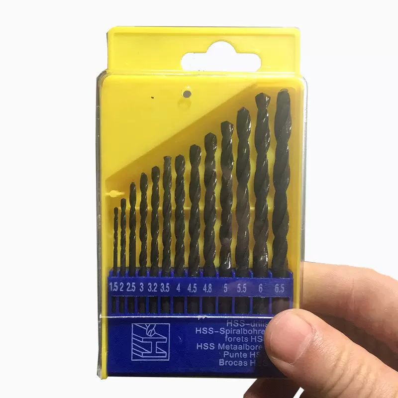 高速钢麻花钻套装直柄麻花钻0.5-20mm高硬度金属木工开孔工具钻头