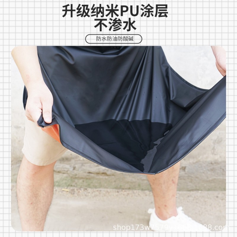 防水性と耐油性の厚みのある食堂ケータリングキッチン作業服耐酸性と耐アルカリ性の拡張水産物家庭用男性と女性の革エプロン|undefined