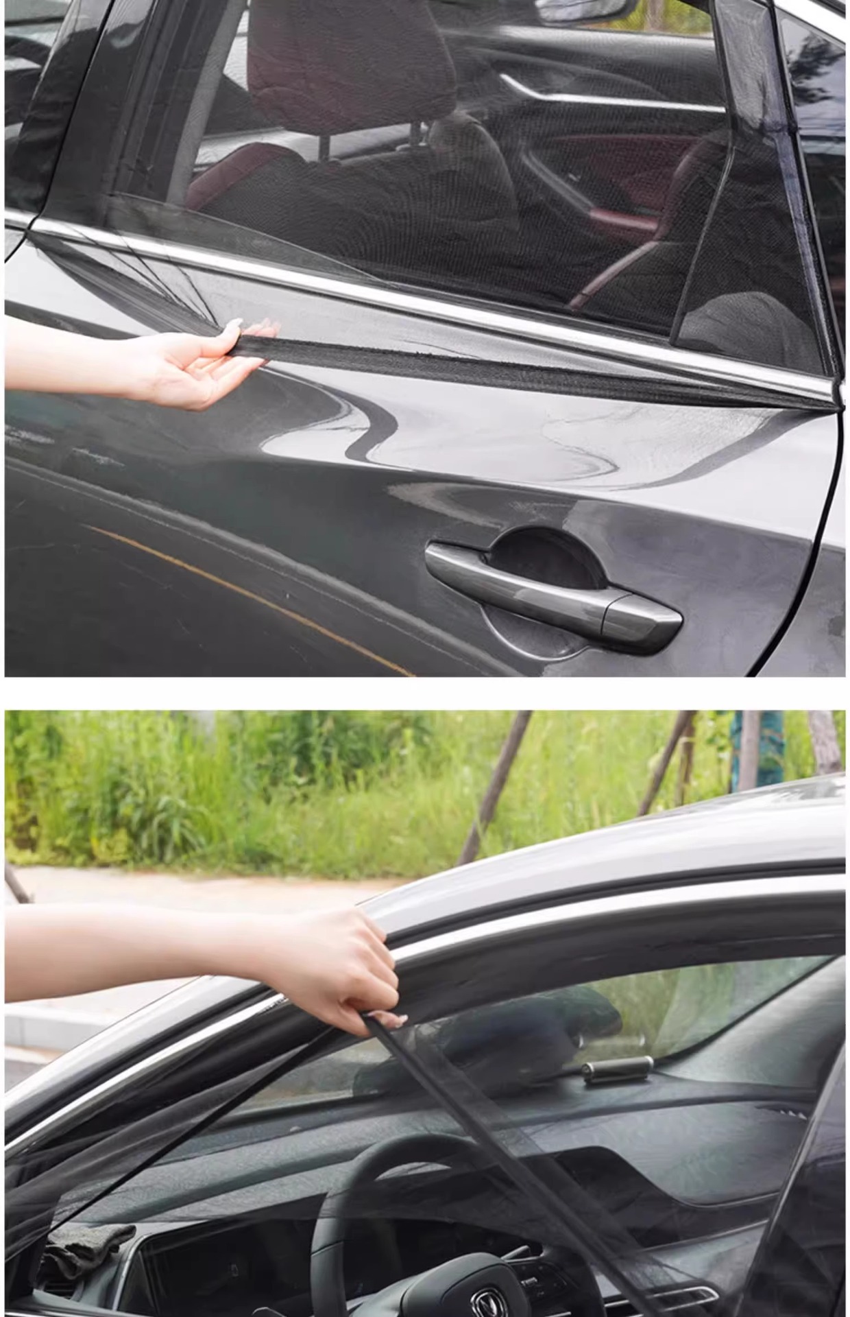 Car anti-mosquito screen window curtain car mosquito net car sunscreen privacy sunshade