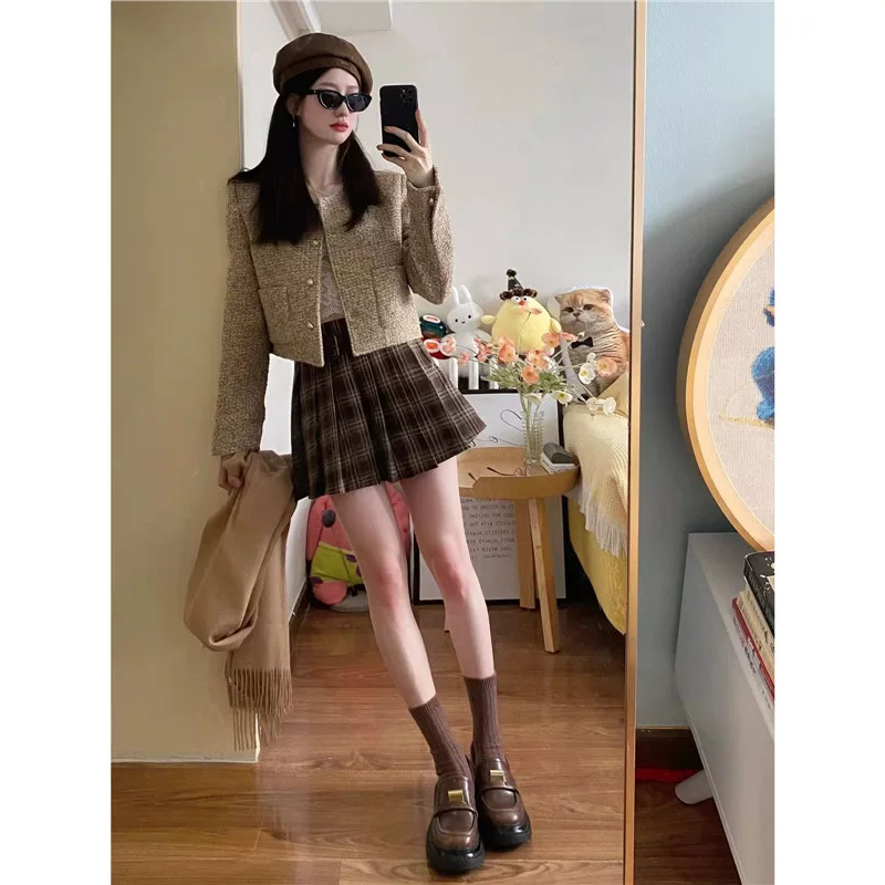 Короткая осенняя куртка, в стиле Chanel, для подростков