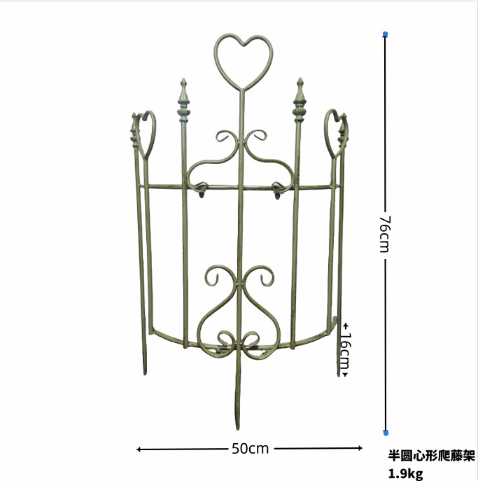 반원형 하트 모양의 크리퍼 그린 올드