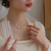 Organic necklace from pearl, advanced chain for key bag , silver 925 sample, light luxury style, wholesale, high-quality style