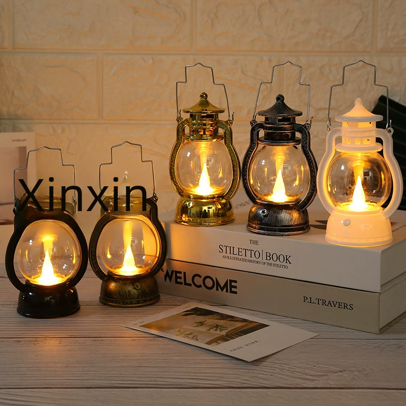 LED ретро портативная пони, украшения, электронная пластиковая свеча
