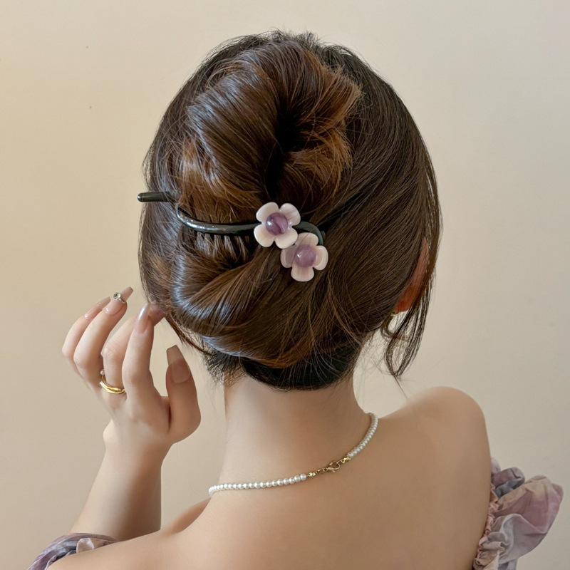 spring and summer banana clip cute hairpin women‘s high sense bar hairclip simple lazy updo hair clip hair accessories headdress