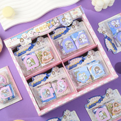 迷你口袋本 白熊與女孩系列卡通可愛便攜隨身本高顏值迷你磁扣本