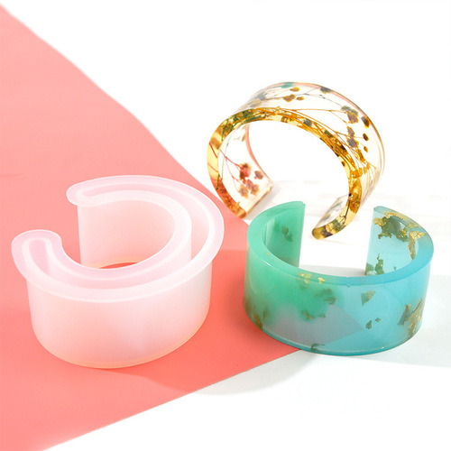 Ring glue mold bracelet set diy mirror abrasive resin glue size bracelet irregular silicone mold