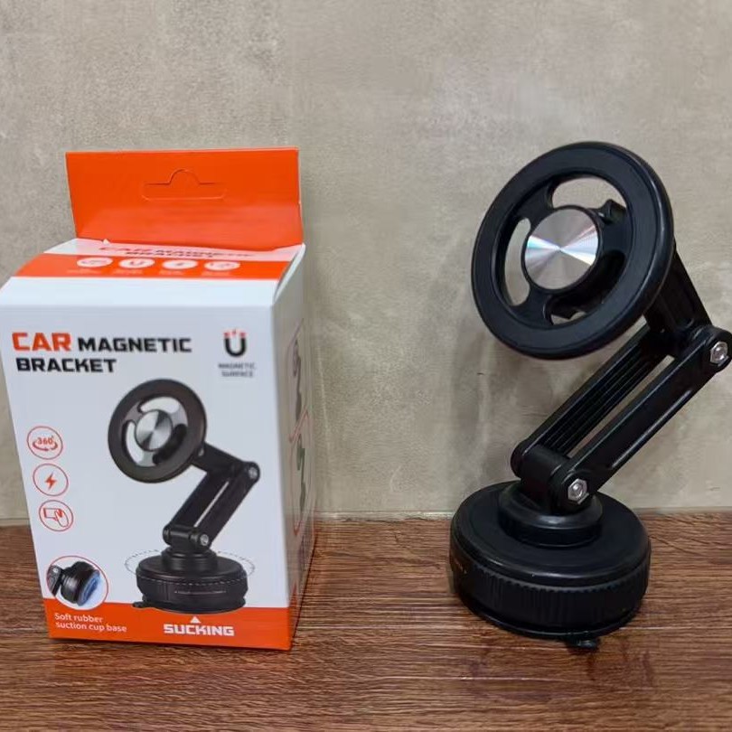 Retractable Magnetic Car Phone Holder, Rotatable and Foldable Phone Mount, Universal Car Navigation Phone Holder