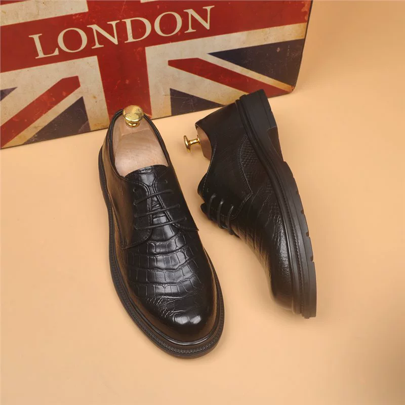 Новые мужские деловые шнуровки повседневные остроконечные кожаные туфли