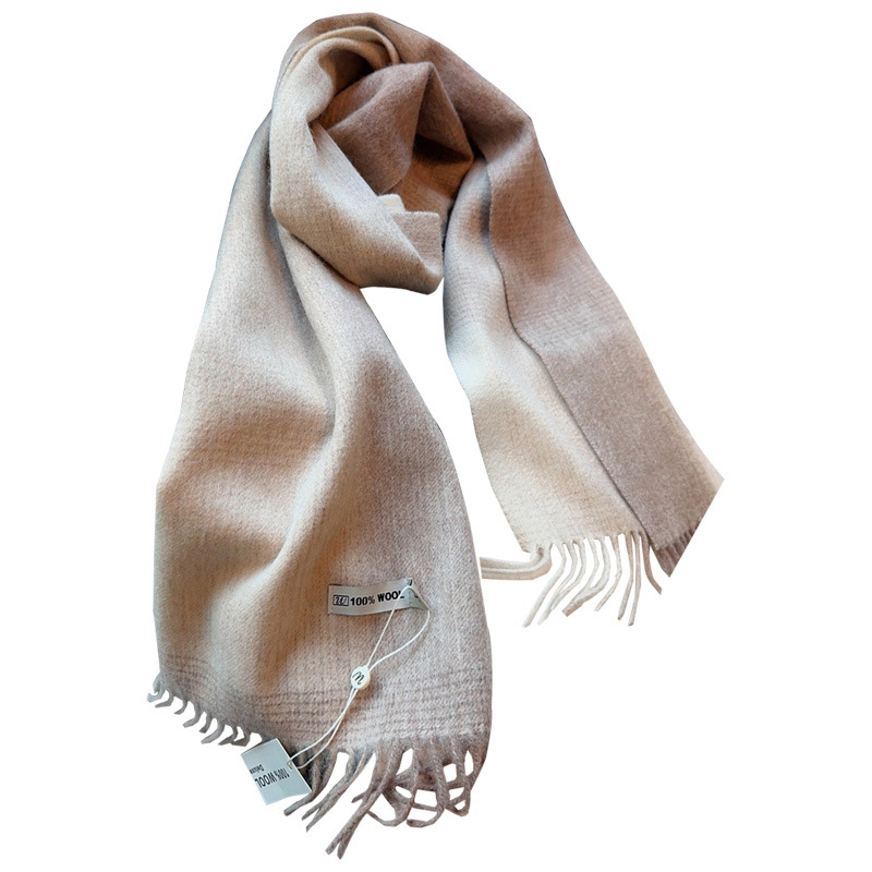 wool100% high-end pure wool scarf dual-purpose long shawl women's autumn and winter travel warm neck protection neck scarf_voghion.com