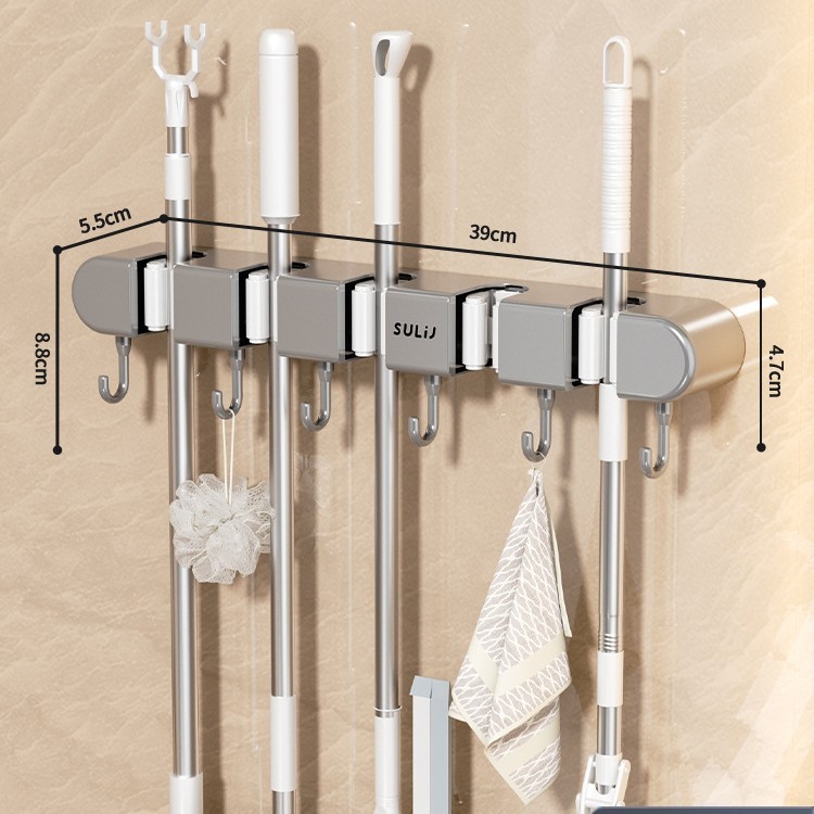 클립 5개, 후크 6개 - 클래식 그레이 [방수 및 방적]