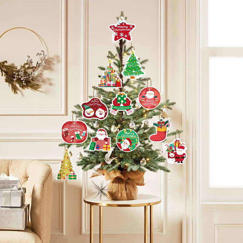 国境を越えたクリスマスストラップ飾りタグ付きクリスマスツリープレゼントストラップ装飾品パーティー用品装飾品|undefined