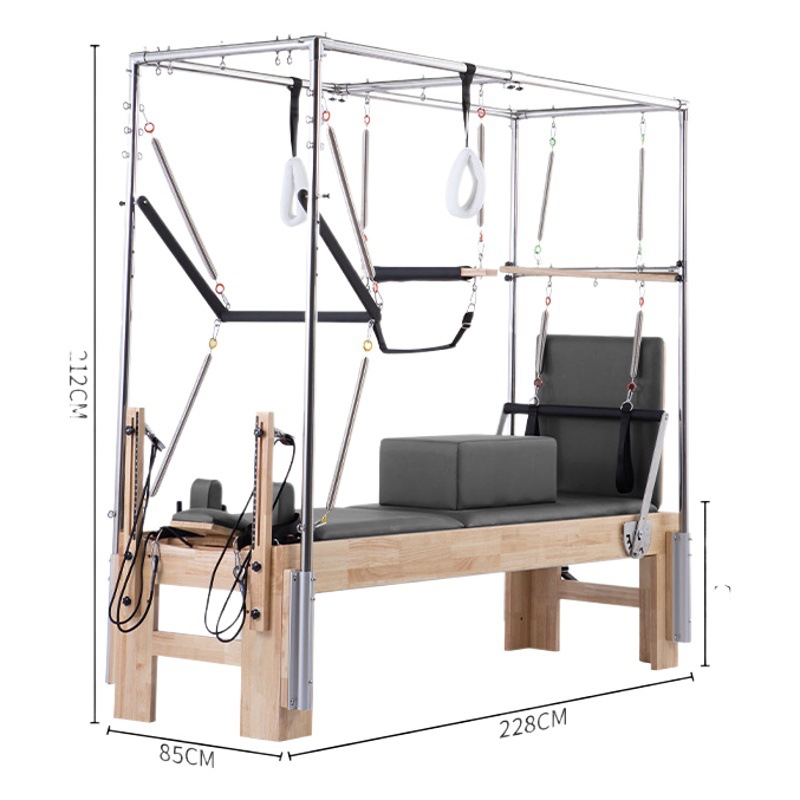 Pilates aleación de aluminio cama blanca pista completa cama de yoga Cadillac escalera barril silla estable equipo de fitness conformación