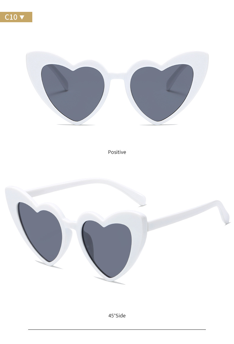 Casual Retro Heart Shape Ac Special-shaped Mirror Full Frame Women's Sunglasses display picture 4