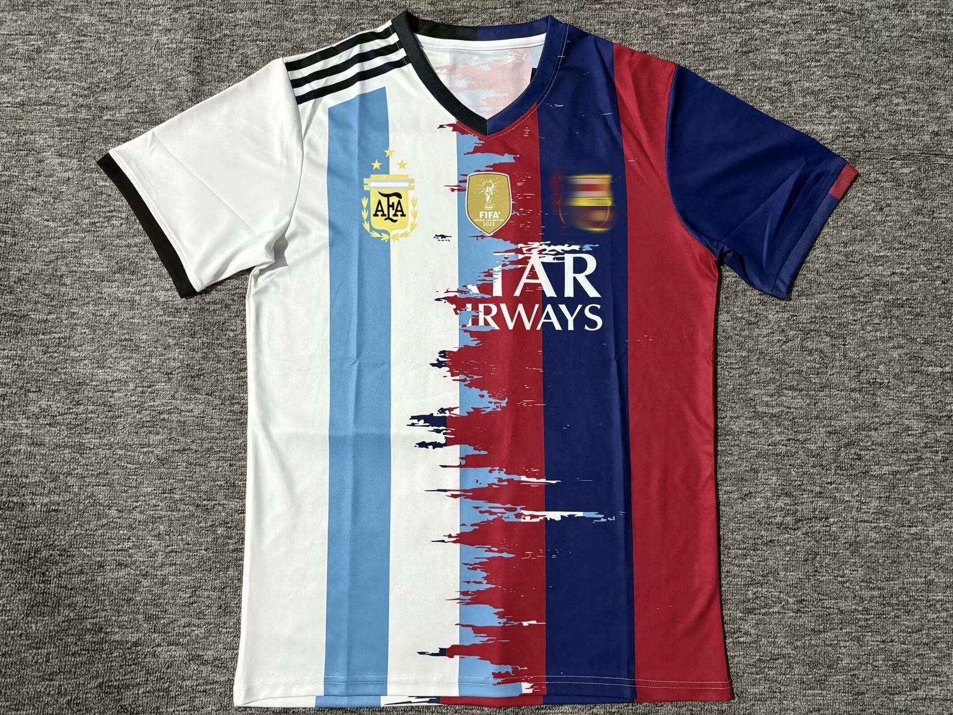 Популярная футболка Real Madrid Barcelona Bayern Paris Brazil Ajax Barcelona Месси Неймар Роналдо сборная по футболу