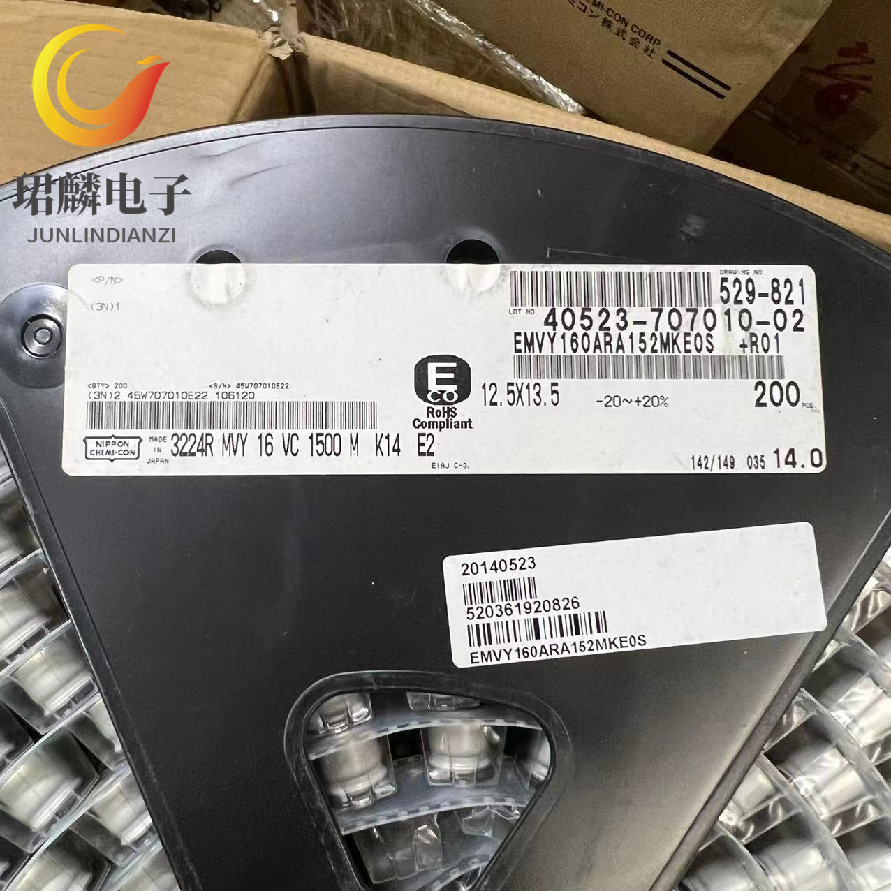 16V1500UF 12.5X13.5 黑金刚电容 EMVY160ARA152MKE0S 原装现货