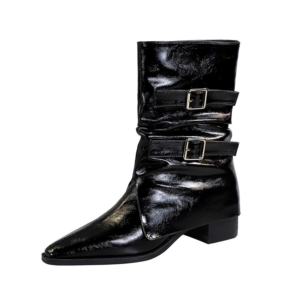 Western Cowboystiefel Für Damen Mit Blockabsatz Im Retro Design_voghion.com